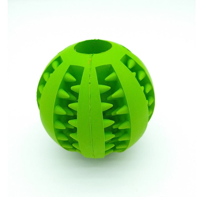 Natural Rubber Elasticated Leaking Ball - Green
