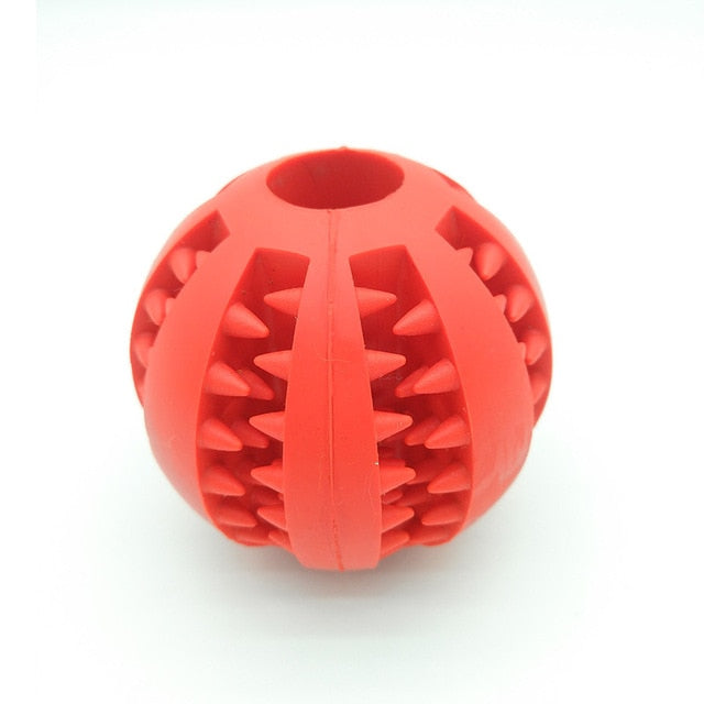 Natural Rubber Elasticated Leaking Ball - Red